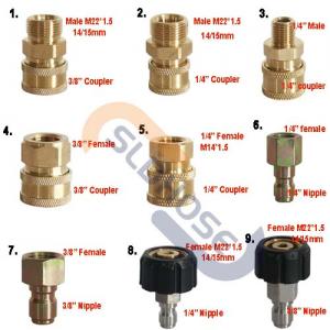 all kinds of quick fitting set high pressure washer water gun pipe fitting